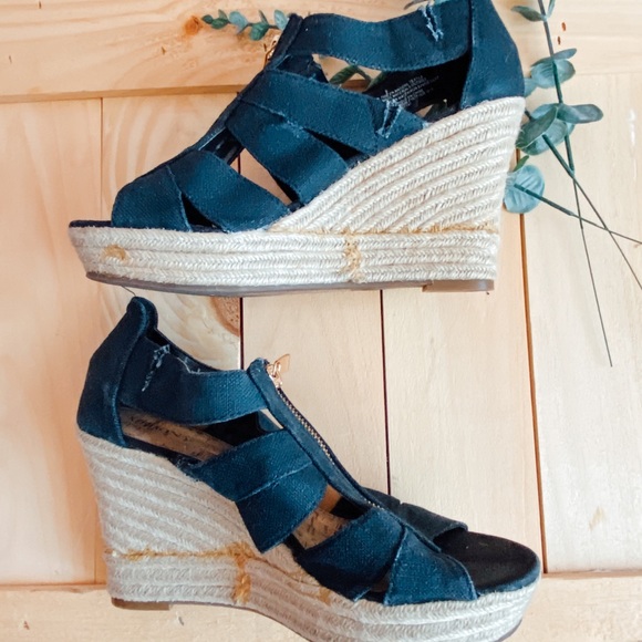 Merona // Macie Dark Denim Espadrille Wedges - Picture 7 of 9